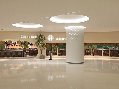 现代简约快餐店 海南米粉 米粉店 快餐店 酸辣粉店