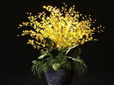 花 现代瓷瓶插花植物