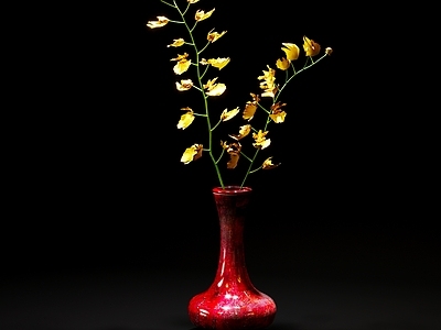 花 现代瓷瓶插花植物