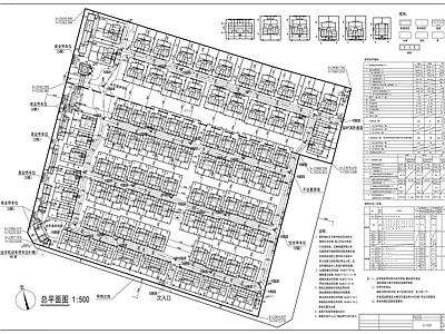 中式住宅楼建筑 仿古小区规划设计 施工图