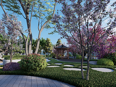 现代极简办公景观 办公景观 街角公园 庭院 健身 游园