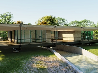 现代欧式木屋 dwellhou 特色木屋 地形木屋全景窗 单层木屋