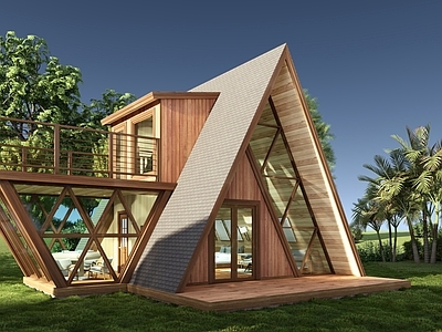 现代简约木屋 亲子阁楼房 木屋酒店 景区住宿单元 文旅民宿