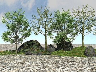 现代办公桌 景观植物