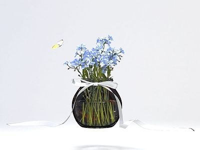 现代蓝花