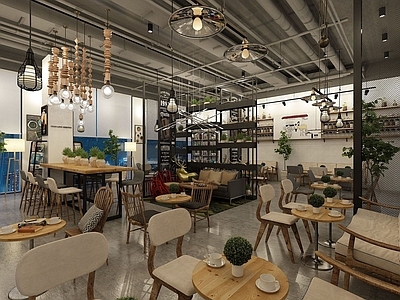 现代奶茶甜品店