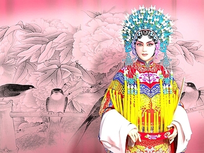 现代京剧模特