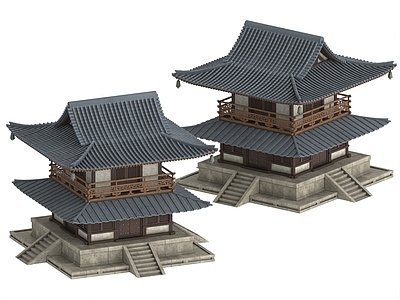 日式古建 古建 古建筑 日式建筑 古代阁楼 古代建筑