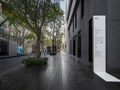 现代街道外景 人行道 商业街外景 走廊 道路