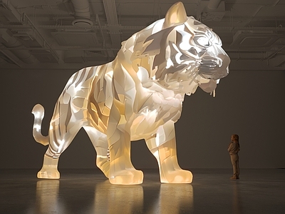 现代其他展厅 艺术展厅 老虎灯 异形灯 灯光展览 老虎