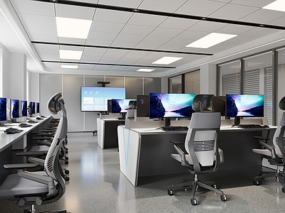 现代工作室 电子物证实验室 实验室 办公桌 科技感办公桌 办公室