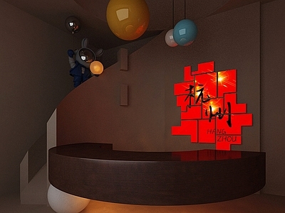 现代侘寂楼梯间 楼梯间前台