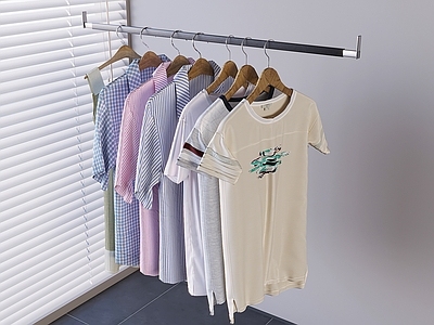 现代衣架 衣服短袖衬衣T恤 挂衣架 衣帽架 衣服撑
