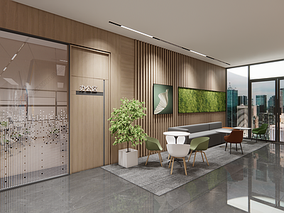 现代办公景观 开放办公区 共享办公室 公司过道 电梯厅