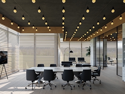 现代办公大厅 现代 办公室 茶水间