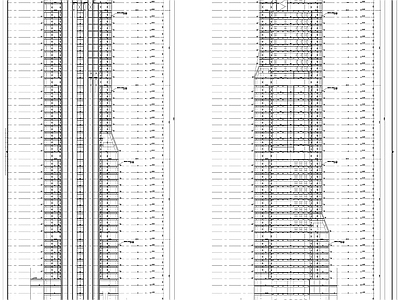 现代办公楼建筑 深圳北站汇德大厦 施工图
