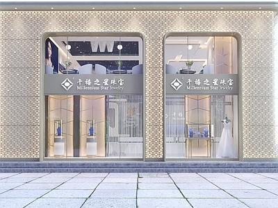 现代其他外立面 店铺外立面 商场外立面 珠宝店外立面 珠宝店外立面 街铺店外立面