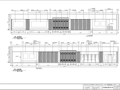 酒店公区 宾馆公共走廊立面 施工图