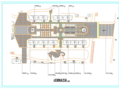现代欧式广场 广场施工全套图纸 水 施工图