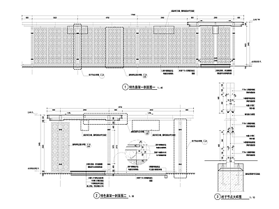 现代廊架 玻璃廊架 施工图