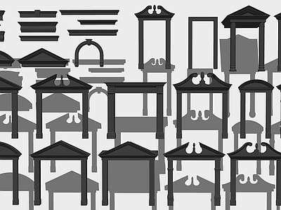 法式美式石膏线 欧式石膏角线 欧式门套门头组合