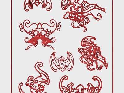 中式挂件 吉祥瑞兽蝙蝠图腾