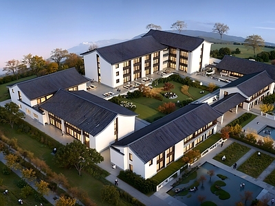 新中式中式其他文化场馆 合院建筑 新中式合院 游客服务中心 文化展览建筑 新中式