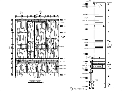 柜体节点 陈列柜节点图 施工图
