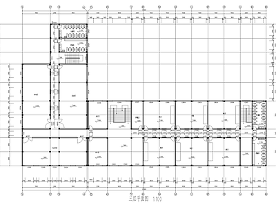 学校建筑 三层中学教学楼 教室办公室活动室 会议室 施工图