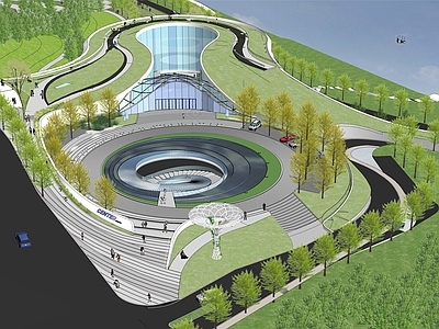 现代展览馆建筑 异形展览馆