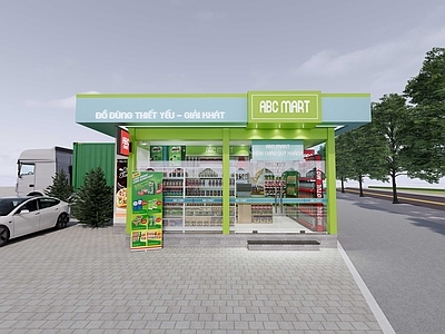 售卖亭 便利店 售卖亭 加油站超市