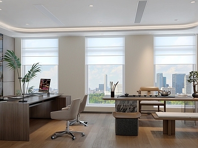 现代意式董事长办公室 现代办公室 老板办公室 办公室