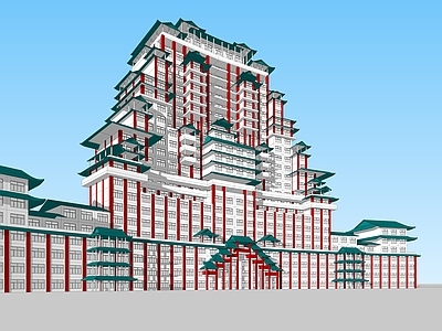 中式古建筑 贵州水司楼