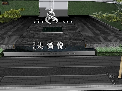 现代水景 商业水景 叠水 商业街软装