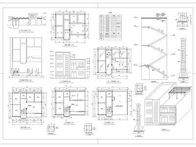 现代新中式住宅楼建筑 第四代住宅 自建房 人才公寓 一层自建房 宿舍楼 施工图
