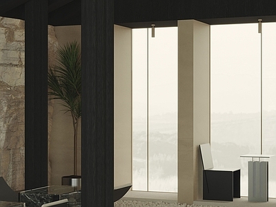 中古禅意接待室 高级休息区 洽谈室 极简日式公共区