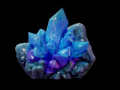 现代石头 卡通水晶 水晶 水晶石 矿石 卡通石头
