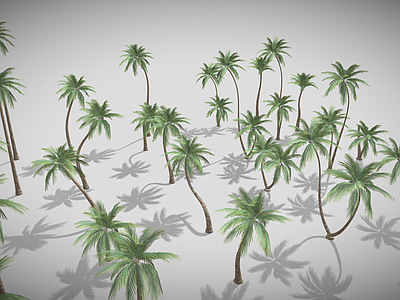景观树 卡通棕榈树 卡通树 热带树 卡通植物