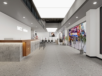 工业其他商业空间 工业风美发店