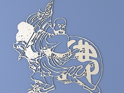 中式雕花 人物金属雕花