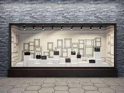 现代商铺橱窗展示