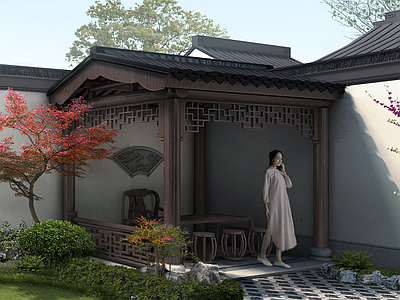 日式亭子 双坡木作茶亭 施工图