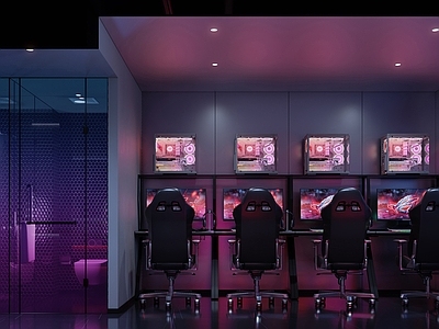 现代简约电竞房 现代电竞酒店 电竞房 科幻电竞房 简约电竞房 氛围电竞房