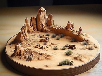 现代其他展厅 沙盘地形鸟瞰展台