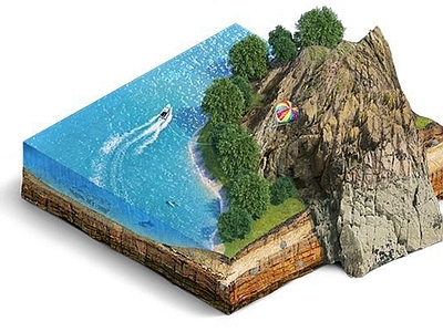 现代其他展厅 沙盘地形鸟瞰展台