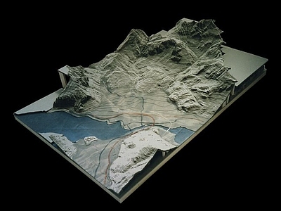 现代其他展厅 沙盘地形鸟瞰展台