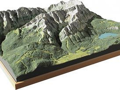 现代其他展厅 沙盘地形鸟瞰展台