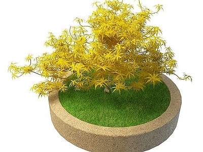 现代其他景观小品 花坛