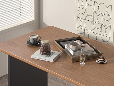 食物饮料 现代咖啡 拉花咖啡 咖啡杯 托盘 果汁饮品 甜品 蛋糕组合