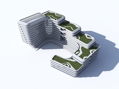 现代办公楼 高层办公楼 现代建筑公建 异形公建